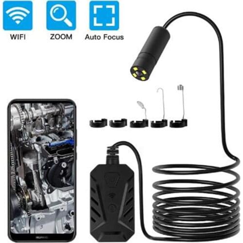 14mm 1944P Auto Focus 3X Zoom 5MP HD WIFI Endoscope Camera Handheld Endoscope CMOS Borescope Microscope 2M
