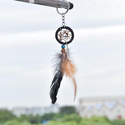 Hot Sale 1pc Dream Catcher Feather Key Chain Tassels Tone Keyring Keychain Gift For Women Wholesale