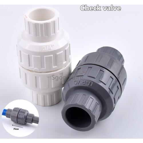 1pc ID 25/32mm PVC Check Valve Garden Irrigation Fish Tank Aquarium Tube Watering Adapter Fittings Water Pipe Connector