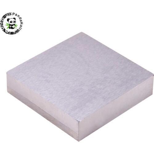 Pandahall Hammer Iron Anvil Workbenches Square 63x63x15mm Unplated Jewelry Tools & Equipment for Jewelry Making DIY Accessories