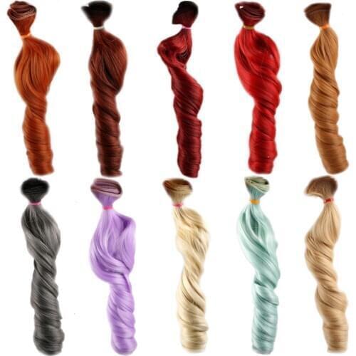 [wamami] Diy Wig For BJD Doll High-Temperature Wire Handmade Curly Wigs Hair 1pc