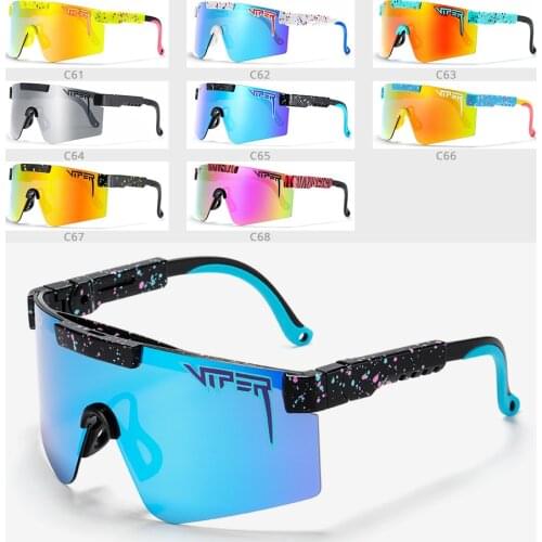 Pit Viper Polarized Sport Sunglasses Men UV400 Mirror Shades The 2000S Women Oversized Fashion Glasses With Free Box