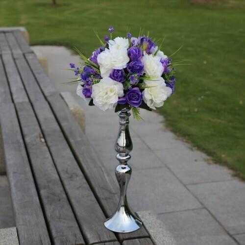 SPR Free EMS-wedding centerpiece flower arrangement Rose flower candlestick table centerpiece flower decoratio Free shipping