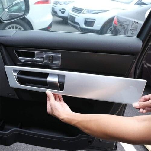 Interior Door Handle Panel Trim Silver ABS Plastic For Land Rover Discovery 4 2010-2016