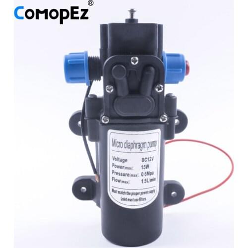 DC 12V 24V 15W 30W 45W high pressure water pump diaphragm pump 0.6Mpa 0.7Mpa 0.75Mpa 1.5L/Min 3L/Min 4L/Min