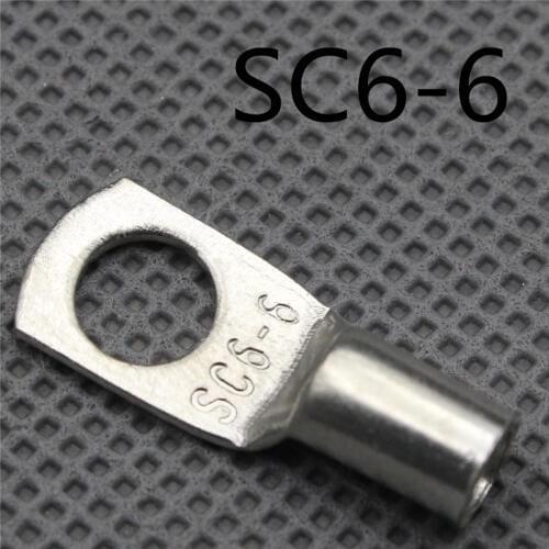 1piece SC(JGK)6-6 tinned copper cable lugs crimp type Electric power fittings equipment contact B Type