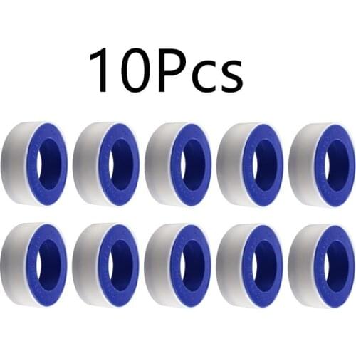 10pcs Roll Joint Plumbing Fitting Thread Seal Waterproof Leakproof Tape PTFE For Water Pipe Plumbing Sealing Tape 1.5cm*5cm*10m