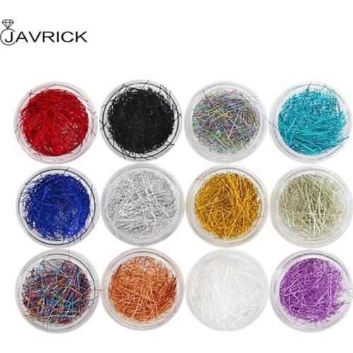 12 Pcs/set Mixed Color Grid Thin Line Metal Wire Epoxy Filling Material Mold Crafts Making for Mini New Nail Art DIY Jewelry