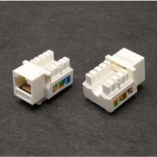 2Pcs CAT6/CAT5E Network Module Information Socket RJ45 Connector Adapter Network Jack