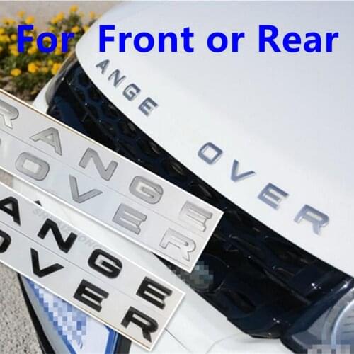 3D ABS Range Rover Sticker For Car Front Head Hood Bonnet Rear Tail Bumper Trunk Boot Mark Emblem Logo Badge Letters Car Styling