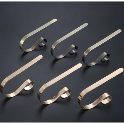 4pcs/set Christmas Stocking Hook Metal 120mm Holder Rack Mantel Fireplace Hanger Party Decor Storage Kitchen Bathroom Organizer