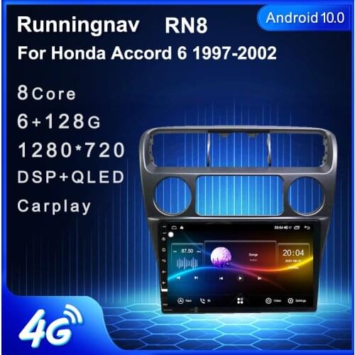 4G LTE Android 10.1/9/8.1 For Honda Accord 6 1997-2002 Multimedia Stereo Car DVD Player Navigation GPS Radio No DVD