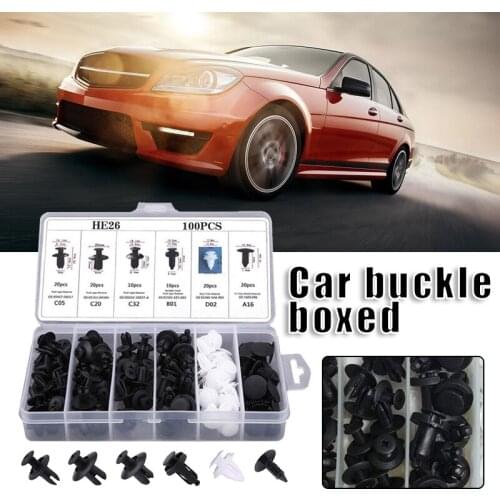 6 Sizes Mixed Auto Fastener Car Bumper Clips Body Push Retainer Pin Rivet Door Trim Panel Retainer Universal Fastener Kit