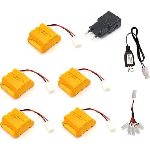 8.4v 700mAh NI-CD AA Battery Pack With Charger Set For RC Toys Cars Robots Tanks Guns Boats Model 8.4v Rechargeable Battery