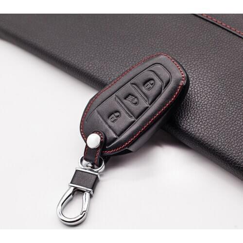 99% Praise leather car key case key cover for Peugeot 3008 208 308 508 408 2008 3 buttons smart key case car accessories