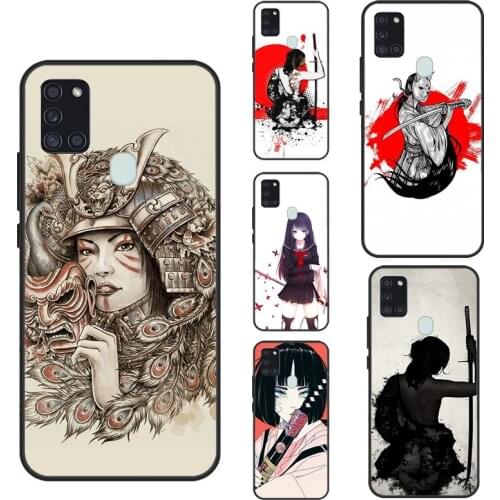 Anime Girl Samurai For Samsung A72 A52 A42 A32 A12 A11 A31 A51 A71 A21S A20e A10 A02 S A40 A70 A50 Phone Case