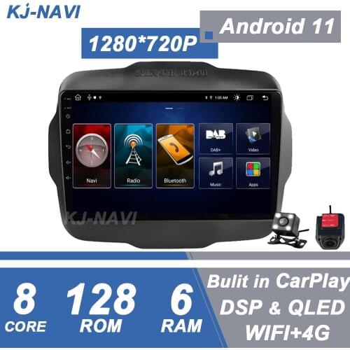 Android 11 DSP BT WIFI NO DVD Navigation For Jeep Renegade 2016 2017 2018 2019 2020 Car Radio Multimedia Video GPS 2 Din Carplay