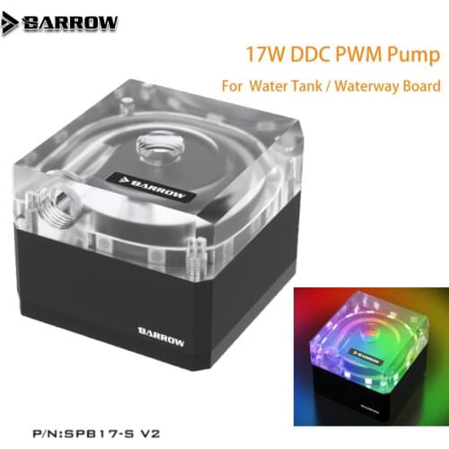 Barrow SPB17-S-V2, 17W PWM Pumps, LRC 2.0, DDC Series, Metal Shell, Manual And PWM Speed Control Water Cooling Pump