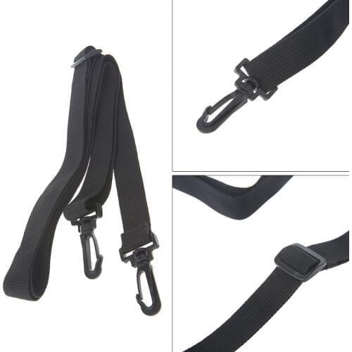 Black Shoulder Strap Replacement Camera Guitar Bag Belt Strap Adjustable Bag Shoulder Bag Strap PP Ribbon+Plastic Buckle