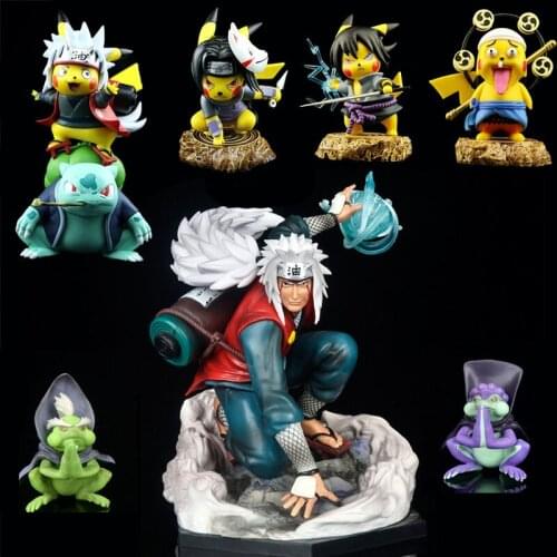 Naruto Shippuden Jiraya Itachi Sasuke GK Action Figure Anime Figures PVC Model Statue Collector Figurine Toys Doll Figma for Kid