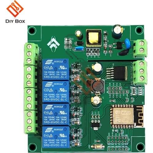 ESP8266 ESP-12F WIFI Relay Module 4 Channel AC90-250V/DC7-30V/5V Delay Relay Switch For ARDUINO IDE Smart Home IOT Remote