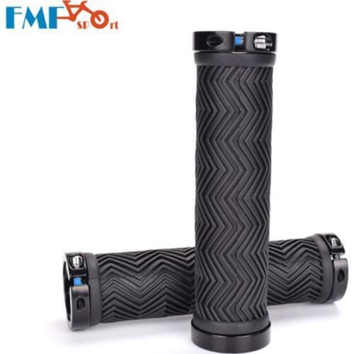 FMF Soft Rubber Bike Double Lock Grips Antiskid Bicycle Handlebar Grips Mountain Bike Handlebar Grips MTB Road Bike Bar