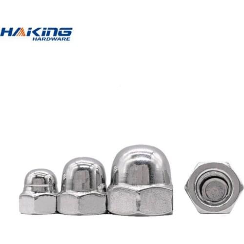 Acorn Cap Nut M20 M22 M24 Stainless Steel Decorative Plain Finish Hexagon Cap Nut Acorn Dome Head Nuts for Screws Bolts