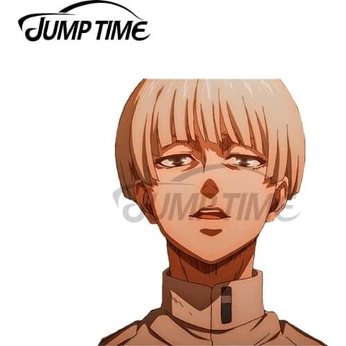 JumpTime 13 x 3.7cm For Yelena Attack On Titan Car Stickers Sunscreen Decal Motorcycle Windows Motorcycle Anime Vinyl Car Wrap