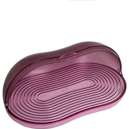 EWs Kitchenware Acrylic Plum Red Color Bread Box