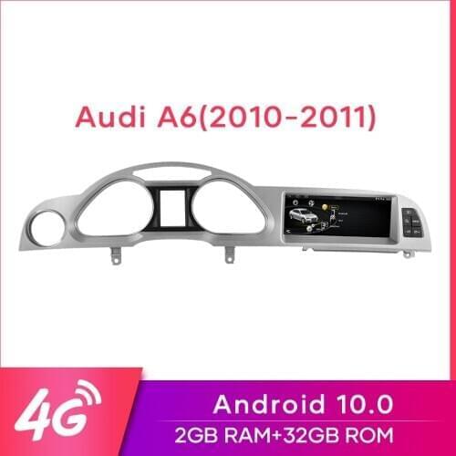 MCWAUTO For Audi A6 2010-2011 Android 10.0 Car Multimedia Radio GPS Navi Stereo 2+32GB RAM WIFI BT AUX Car DVD GPS 8.8 inch