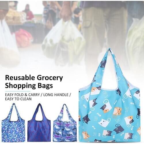Reusable Grocery Shopping Bags Female Shoulder Bags Environmental Storage Handbag Reusable Eco Grocery Tote