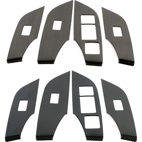 For Toyota Rav 4 Rav4 5 Gen LHD 2019 2020 Inner Door Armrest Window Lift Switch Button Panel Cover Stainless Steel Trim Sticker