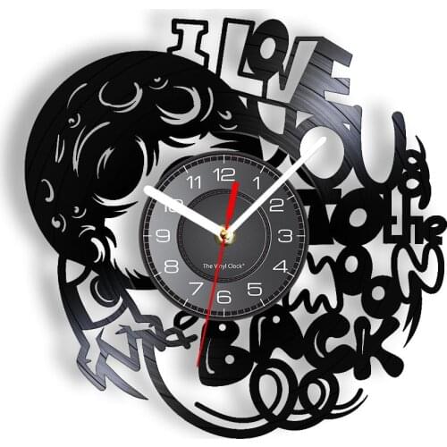 Moon And Rocket I Love You To The Moon And Back Vinyl Record Wall Clock Baby Room Nursery Wall Art Home Decor Vinyl Disk Crafts