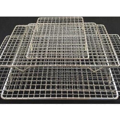 2019 Newest thicken 304 stainless steel BBQ grilling square barbecue wire mesh cooking tool Oven net Oil barrier