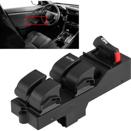 1pcs Black Power Master Window Switch for Honda Civic CX EX HX LX Si 4 Door 1996-2000 83593-S04-9500