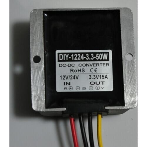 DC DC 12V24V(6V-40V) To 3.3V 15A 50W Step Down Converter Buck Module Car Power Converter Adapter Voltage Regulator Waterproof