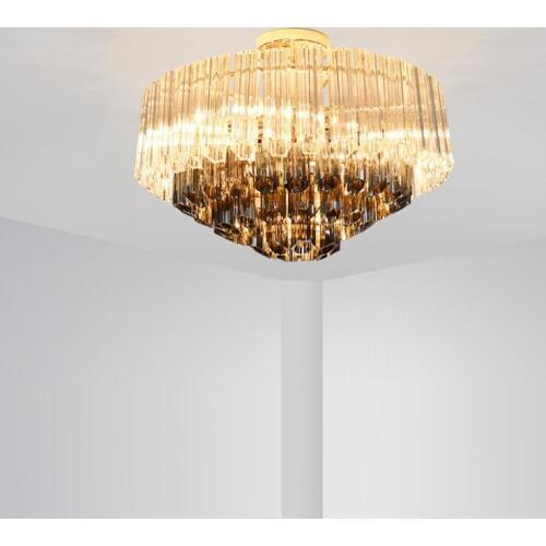 Modern atmosphere model room art crystal chandelier plum glass tube living room lamp light luxury art crystal chandelier