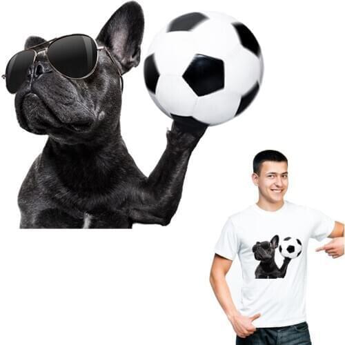 Sports Dog Applique Clothes Stickers Washable Clothes Decoration Print On T-Shirt New Design Diy Accessory Iron-On Transfers