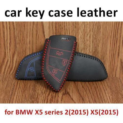 Only Red car styling Hand sewing car key case cover Genuine quality leather for BMW X5 series 2(2015) X5(2015) X6 X1(2016)