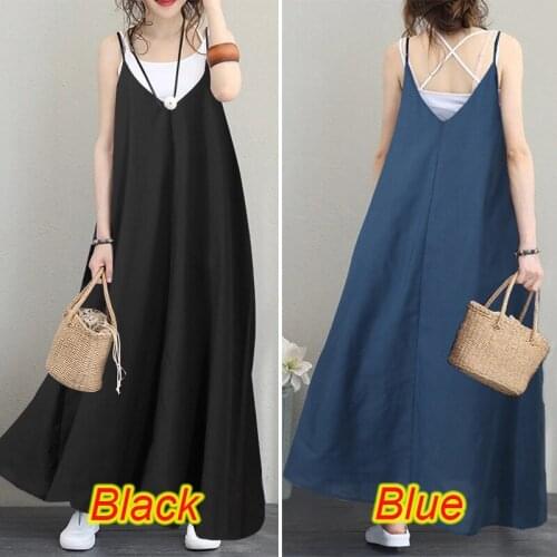 2021 Summer Autumn Casual Loose Solid Skirt V-Neck Open Back Sexy Pants Dress Sleeveless Fashion Party Banquet Dress