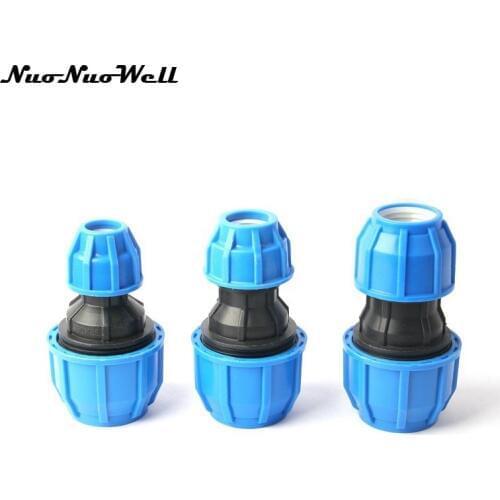 1pc NuoNuoWell PE 50mm to 25mm 32mm 40mm Pipe Reducing Straight Quick Connector For Water Pipe Repair PPR PVC Tube Hose Adapter