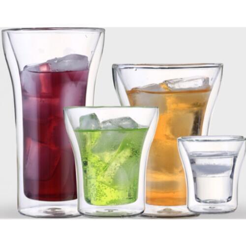 1PC High Borosilicate Glass Double walled Coffee Cup Daily Drinkware Juice cup Personal Water Tea Milk giftset ASSAM