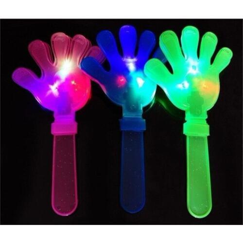 12pcs/lot light up toys Applause props LED light clap hands palms shoot kids toy party favors rattle plastic Halloween decor
