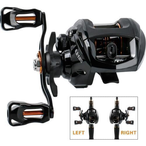 13 Ball Bearing High speed 6.3:1 Ultra-Light Left/Right hand Baitcasting fishing reel fishing line round lure gun handle wheel