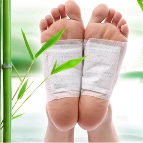 20pcs=(10pcs Patches+10pcs Adhesives) Detox Medical Foot Patches Herbal plasters weight lose Feet Slimming Cleansing Foot