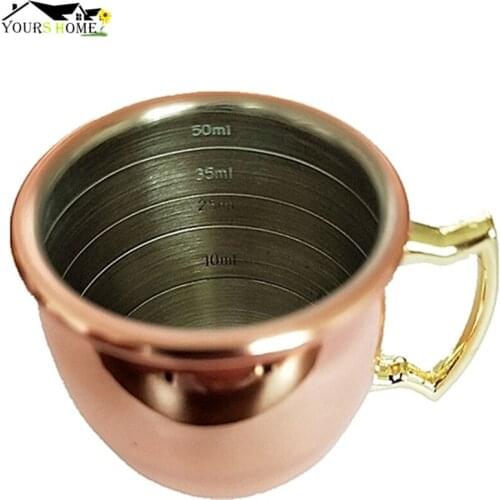 60ml Measuring Cup Tools Bar Measure Cocktail Jigger Copper Plated Bar Tools Bar Accessories Barware