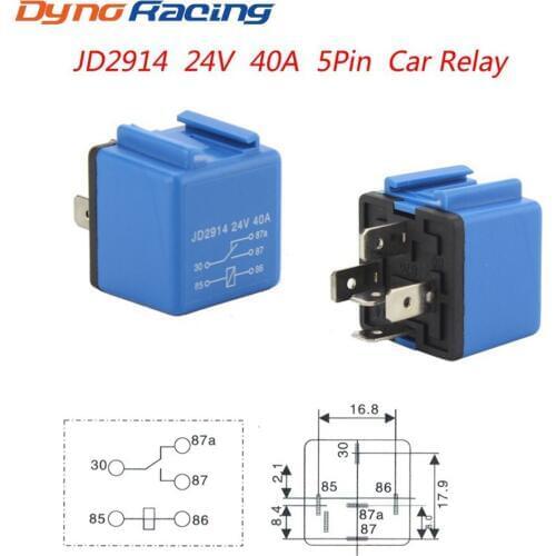 Car Relay DC 24V 40A 5 Pin Blue Car Power Flasher Car Power Relay Electronics Relay Switch Blink Flash 10pcs/lot