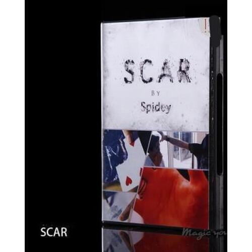 Free Shipping! SCAR (DVD+Gimmick) - Card Magic Trick,Close Up,Street,Illusions,Stage Magic Props,Mentalism,Fun,Accessories