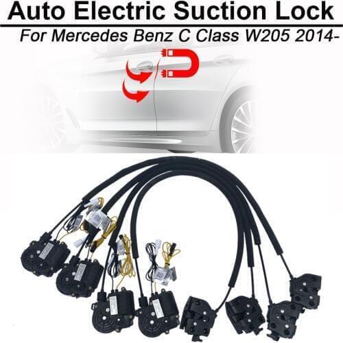 CARBAR Smart Auto Electric Suction Door Lock for Mercedes Benz C Class W205 Soft Close Door Super Silence Car Vehicle Door