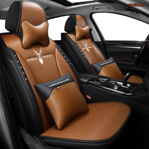 KAHOOL flax car seat covers For Skoda Octavia 2 a7 a5 a3 Fabia Superb 2 3 Rapid Yeti super auto accessories seat cover cars